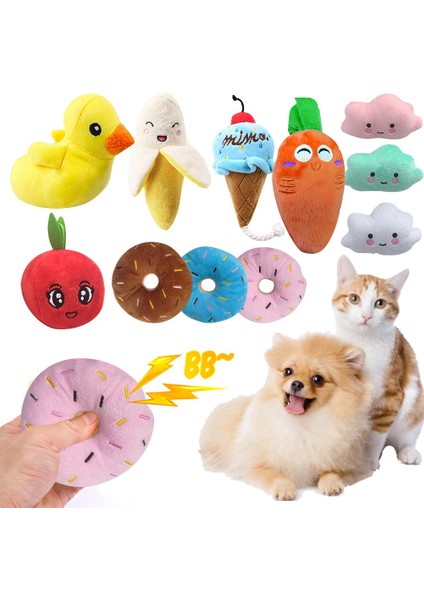 Havuç Evcil Hayvan Oyuncakları Meyve Hayvanlar Karikatür Köpek Oyuncakları Dolması Gıcırdayan Pet Oyuncak Sevimli Peluş Bulmaca Köpekler Için Kedi Çiğnemek Squeaker Cızırtılı Oyuncak (Yurt Dışından)