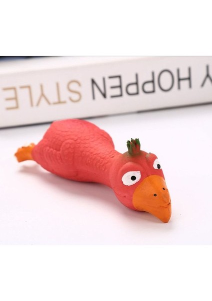 Kırmızı 18 cm Sevimli Lateks Tavuk Şekli Pet Squeak Oyuncaklar Köpek Kedi Yavrusu Çiğneme Ses Oyuncaklar Simülasyon Çığlık Tavuk Yaratıcı Köpek Aksesuarları (Yurt Dışından)