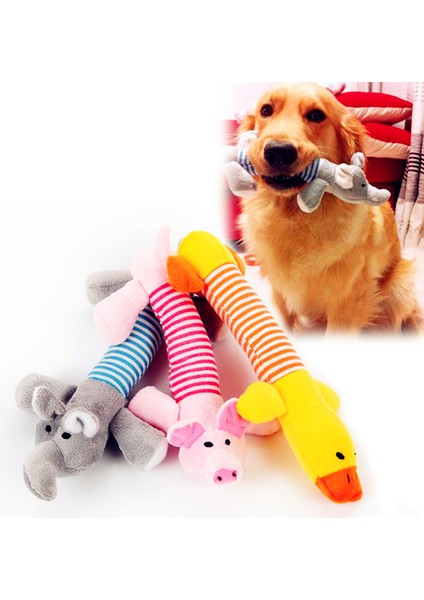 Ördek Yavrusu Pet Çiğneme Squeaker Peluş Ses Oyuncaklar Ördek Domuz Fil 3 Tasarımlar Köpek Çiğneme Oyuncakları Küçük Köpekler Için Köpek Aksesuarları (Yurt Dışından)