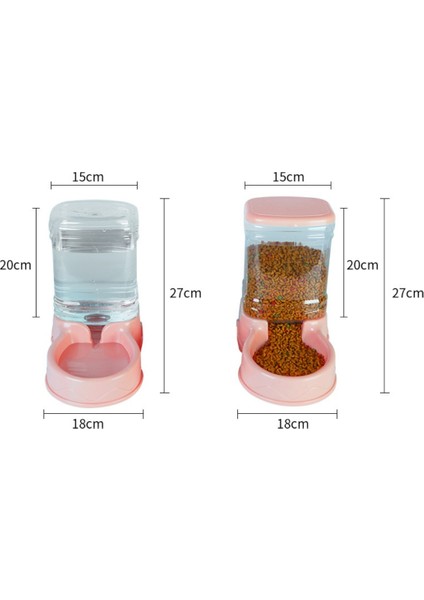 Içme Çeşmesi 2 Paket Otomatik Kedi Besleyici ve Su Sebili, Küçük Orta Köpek Evcil Hayvanlar Köpek Yavrusu Büyük Kapasiteli Için Pet Mama Mat ile Set (Yurt Dışından) modelleri