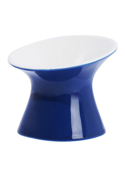 Mavi 135X135X110MM Kedi Yükseltilmiş Seramik Kase Iskandinav Küçük Köpekler Gıda Su Besleme Kaseleri Pet Kaymaz Boyun Koruma Yüksek Ayak Içme Yeme Besleyiciler (Yurt Dışından)