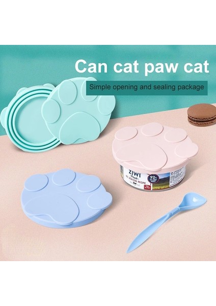 Mavi A Silikon Köpek Kedi Konserve Kapak 2'si 1 Arada Gıda Mühürleyen Kaşık Konserve Açacağı Besleme Depolama Taze Tutma Kapakları Kase Hayvanlar Köpek Aksesuarları (Yurt Dışından) modelleri