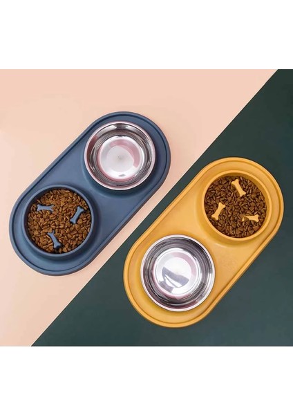 Turuncu Evcil Hayvan Besleme Kasesi Paslanmaz Çelik Kase Silikon Taban Anti-Güreş Köpek ve Kedi Evcil Hayvanın Boğulmasını Önlemek Için Yavaş Yiyecek Kasesi Besleyici (Yurt Dışından) modelleri