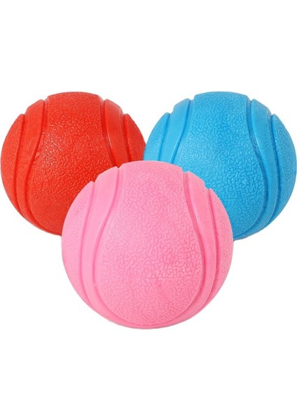 Pembe Çap 4.2 cm Pet Köpek Oyuncak Top Azı Dişleri Isırmaya Dayanıklı Köpek Zıplayan Top Teddy Samoy Küçük ve Orta Ölçekli Köpek Kauçuk Eğitim Katı Top (Yurt Dışından)