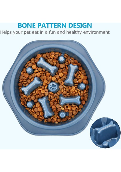 Pembe Pet Köpek Kase Köpek Yavaş Besleyici Kase Yavru Kedi Yavaş Yemek Kase Anti-Gurping Yemek Tabağı Besleme Köpek Kedi Mama Kasesi Evcil Hayvan Malzemeleri (Yurt Dışından) fırsatları