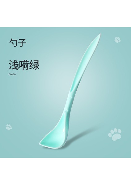 Yeşil Kaşık Taşınabilir Silikon Köpek Kedi Konserve Kapak 2'si 1 Arada Gıda Mühürleyen Kaşık Pet Yemek Kapağı Saklama Taze Tutma Kapakları Kase Köpek Aksesuarları (Yurt Dışından)