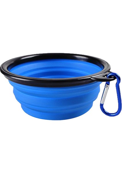 Mavi 350 ml 350/1000 ml (G) Büyük Katlanabilir Köpek Pet Katlanır Silikon Kase Açık Seyahat Taşınabilir Köpek Maması Kabı Besleyici Bulaşık Kase (Yurt Dışından)