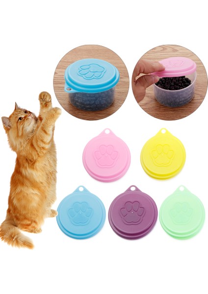 1 Adet 1/3/5 Adet Evcil Hayvan Maması Teneke Kapak Köpek Kedi Kase Plastik Kapaklı Konserve Kapakları Taze Üst Kapaklar Saklama Kutusu Kapağı Evcil Hayvan Malzemeleri (Yurt Dışından)