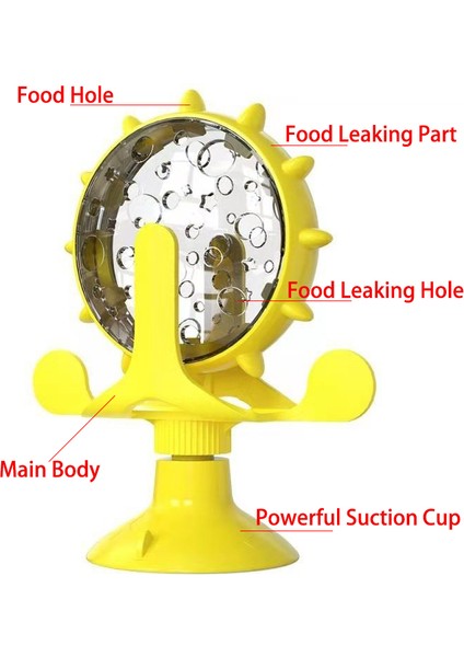 Mavi 360 ° Dönen Tekerlek Sızdıran Oyuncaklar Kedi ve Köpek Eğitim Besleyici Kedi Fırıldak Kedi Oyuncakları Güçlü Vantuz Besleyici Evcil Hayvan Malzemeleri (Yurt Dışından) fırsatları