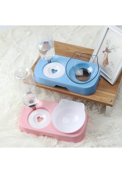 Mor Şeffaf Pet Köpek Kasesi Otomatik Besleyici 2'si 1 Arada Köpek Kedi Maması Su Çeşmesi Çift Kase Içme Yükseltilmiş Stand Bulaşık Kaseleri (Yurt Dışından) modelleri