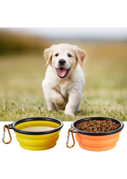 Sarı S 350ML Katlanabilir Köpek Kaseleri Taşınabilir Seyahat Köpek Kaseleri Kedi Köpek Için Genişletilebilir Su Kasesi Gıda Besleme Tabağı Silikon Hayvan Kasesi 350/1000ML (Yurt Dışından)