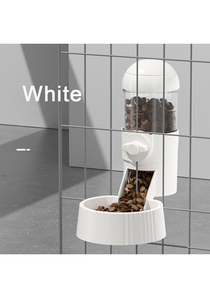 Beyaz Gıda Otomatik Evcil Hayvan Kaseleri Kafes Asılı Besleyici Pet Su Şişesi Gıda Konteyner Dağıtıcı Asılı Kase Yavru Kediler Tavşan Evcil Hayvan Besleme (Yurt Dışından)