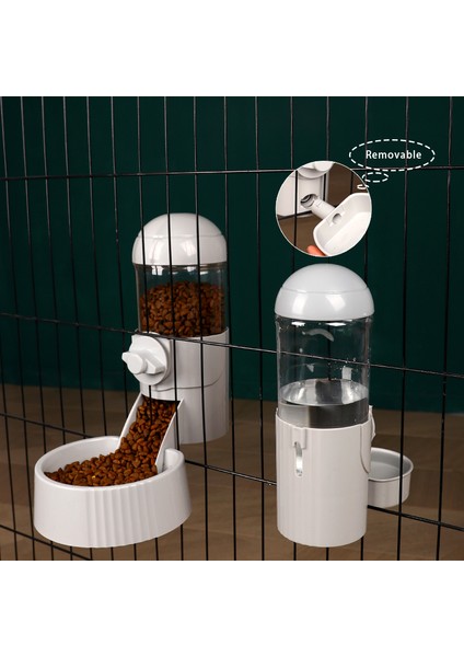 Beyaz Gıda Otomatik Evcil Hayvan Kaseleri Kafes Asılı Besleyici Pet Su Şişesi Gıda Konteyner Dağıtıcı Asılı Kase Yavru Kediler Tavşan Evcil Hayvan Besleme (Yurt Dışından) fırsatları