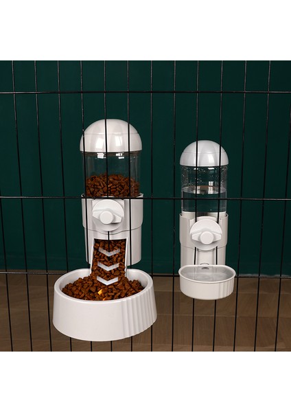 Beyaz Gıda Otomatik Evcil Hayvan Kaseleri Kafes Asılı Besleyici Pet Su Şişesi Gıda Konteyner Dağıtıcı Asılı Kase Yavru Kediler Tavşan Evcil Hayvan Besleme (Yurt Dışından) indirimleri