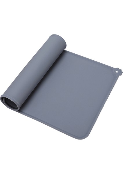 Gri Silikon Köpek Halısı Yapışmaz Pet Çeşme Tepsisi Kedi Kase Mat Su Geçirmez Gıda Pedi Evcil Hayvan Besleme Içme Pedleri Kolay Yıkama Placemat (Yurt Dışından)