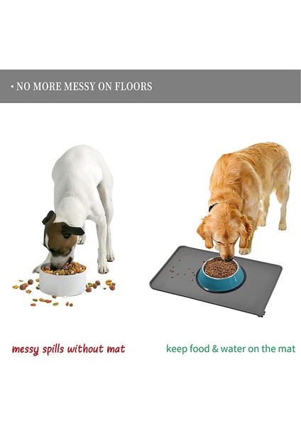 Gri Silikon Köpek Halısı Yapışmaz Pet Çeşme Tepsisi Kedi Kase Mat Su Geçirmez Gıda Pedi Evcil Hayvan Besleme Içme Pedleri Kolay Yıkama Placemat (Yurt Dışından) modelleri