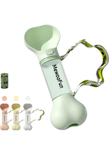 Yeşil Mewoofun Pet Köpek Su Şişesi Besleyici Kase 2'si 1 Arada Sızdırmaz Taşınabilir Gıda Şişesi Evcil Hayvanlar Açık Seyahat Içme Kaka Çantası Dahil (Yurt Dışından) fiyatları