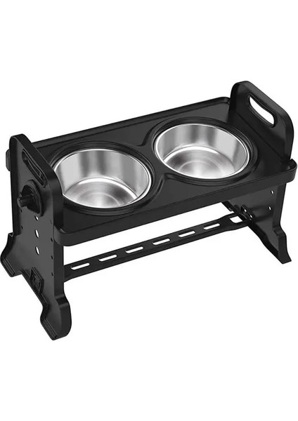 Büyük 4 Katmanlı Ayarlanabilir Yükseklik Evcil Hayvan Mama Tabağı Paslanmaz Çelik Evcil Hayvan Besleme Rafı Güçlü Dayanıklı Yükseltilmiş Köpek Kaseleri Köpek Aksesuarları Mascotas (Yurt Dışından)