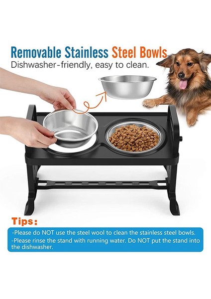 Büyük 4 Katmanlı Ayarlanabilir Yükseklik Evcil Hayvan Mama Tabağı Paslanmaz Çelik Evcil Hayvan Besleme Rafı Güçlü Dayanıklı Yükseltilmiş Köpek Kaseleri Köpek Aksesuarları Mascotas (Yurt Dışından) modelleri