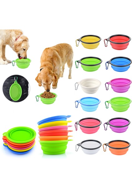 Sarı Siyah Köpek Kase Taşınabilir Katlanır Hayvan Mama Kabı Katlanabilir Silikon Su Kasesi Köpek Için Açık Seyahat Köpek Besleyici Bulaşık Gıda Kabı (Yurt Dışından) indirimleri