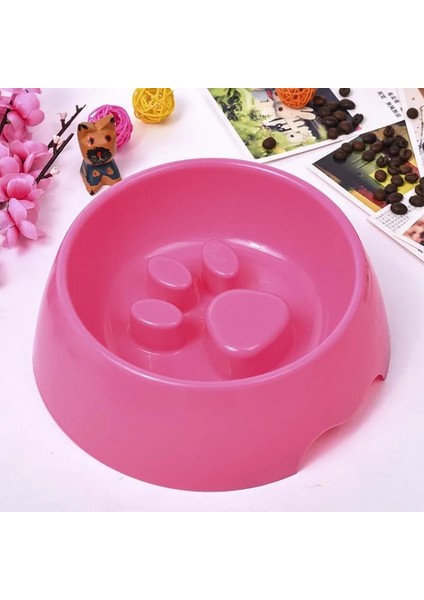 Yeşil M Kahverengi Mavi Yeşil Pembe Standlı Köpek Kasesi Ayak Izi Pet Yavaş Besleyici Anti Choke Kaseler Plastik Köpek Aksesuarları Küçük Büyük Boy (Yurt Dışından) fırsatları