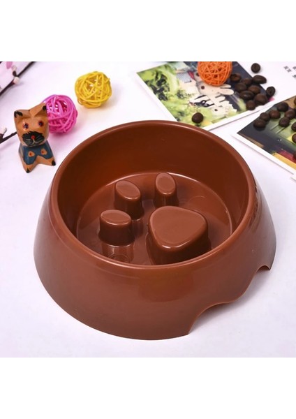 Yeşil M Kahverengi Mavi Yeşil Pembe Standlı Köpek Kasesi Ayak Izi Pet Yavaş Besleyici Anti Choke Kaseler Plastik Köpek Aksesuarları Küçük Büyük Boy (Yurt Dışından) indirimleri