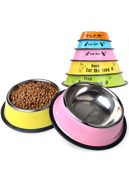 Pembe Xl Paslanmaz Çelik Pet Köpek Kase Kaymaz Kedi Köpek Besleyici Çapı 11-22 cm Köpekler Için Kase Küçük Orta Büyük Köpek Besleyici Içenler (Yurt Dışından) fırsatları