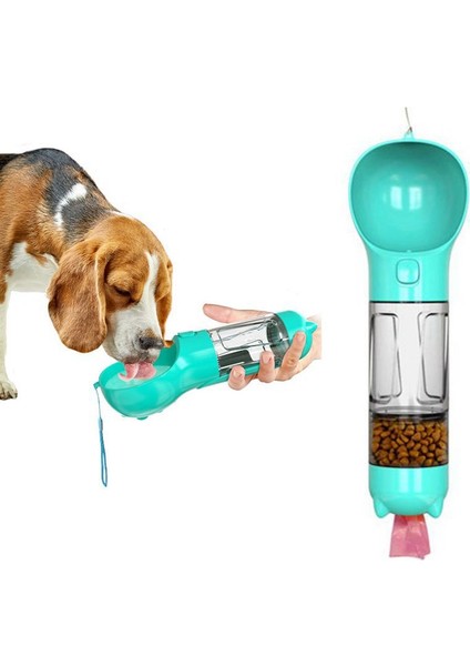 Tahıl Kutusu Olmadan Yeşil 300ML Köpek Su Şişesi Suluk Sızdırmaz Pet Besleme Su Sebili Açık Şişeler Beraberinde Bardak Besleyici (Yurt Dışından)