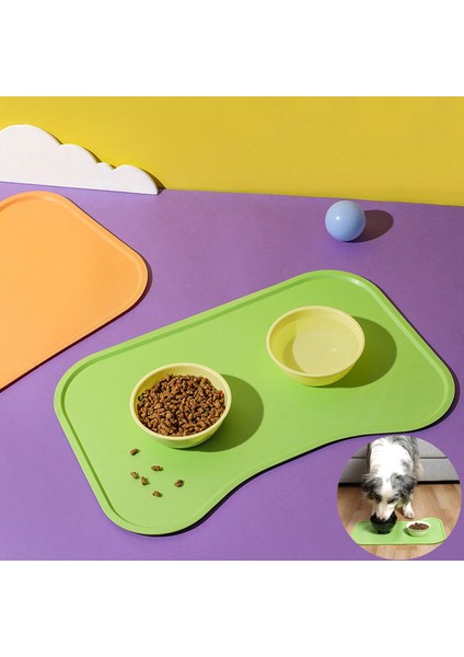 Turuncu 45CMX30CM Pet Köpek Maması Paspasları Silikon Kolay Temizlenebilir Dayanıklı Evcil Hayvan Mama Paspasları Su Geçirmez Gıda Suyu Taşmasını Önlemek Kedi Besleme Mat Pet Aksesuarı (Yurt Dışından) fiyatları
