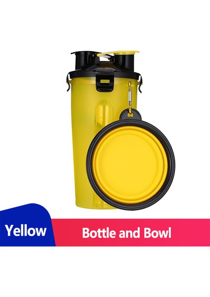 Kase Şişe Sarı Pet Köpek Su Şişesi Köpekler Için Su Kasesi Suluk Besleyici Kediler Için Taşınabilir Köpek Tiryakisi Mama Kasesi Köpekler Aksesuarları Ikram Ürünleri (Yurt Dışından)