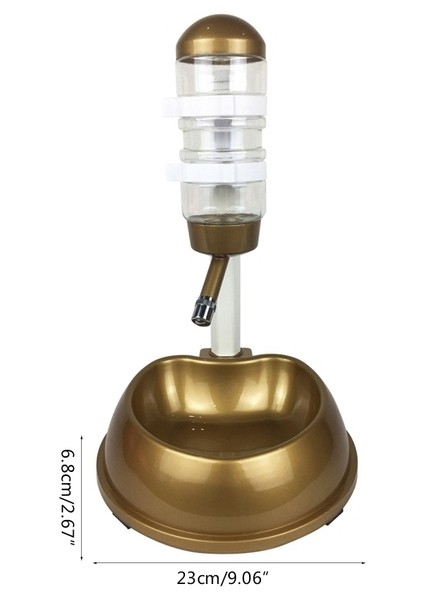 Altın Otomatik Pet Tiryakisi Köpek Kaseleri Su Şişeleri Evrensel Köpek Suluk Besleyici 2 In 1 Kaldırılabilir Dağıtıcı Köpek Malzemeleri Yerden Tasarruf (Yurt Dışından)