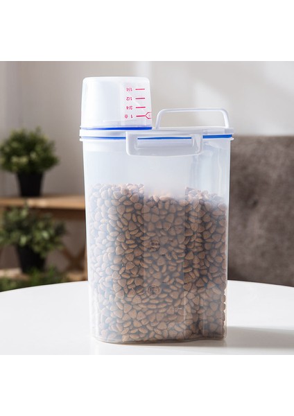 3l Mavi Köpek Kulübesi Köpek Kedi Maması 1.75/3l Kova Plastik Depolama Tankı Ölçüm Kabı Konteyner Nem Geçirmez Mühürlü Kavanoz Evcil Hayvan Malzemeleri (Yurt Dışından) indirimleri