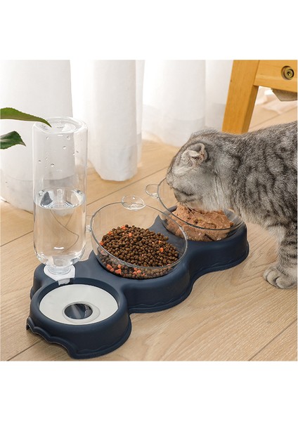 Köpek Kase Otomatik Suluk Kedi Mama Kasesi Anti Kayma Çift Kase Temizlemesi Kolay Evcil Hayvan Malzemeleri Kedi Malzemeleri Evcil Hayvan Mama Kabı Kedi Kase (Yurt Dışından)