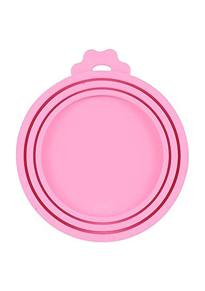 Pembe Yeniden Kullanılabilir 3 In 1 Pet Gıda Kutusu Silikon Kapak Köpekler Kediler Depolama Teneke Kapak Kapağı Mühür Kapak Evcil Hayvan Malzemeleri Uygun 8.9cm/7.3cm/6.5cm (Yurt Dışından)