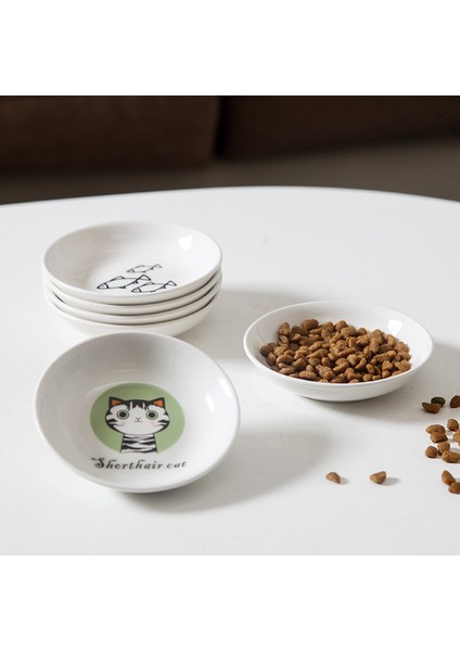 Siyah Balık S Yeni Yaratıcı Sevimli Kedi Küçük Tabak Şekli Mini Plaka Seramik Karikatür Tabak Yaratıcı Atıştırma Tabağı Chinchilla Sincap Kirpi Kase (Yurt Dışından)