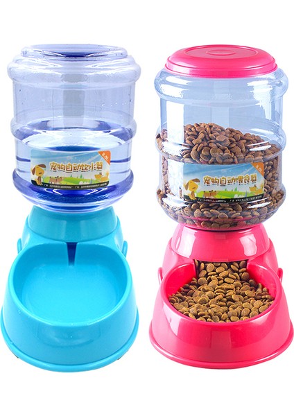 Mavi Su-Gül Gıda 3.5l 3.5l Köpek Kedi Besleyici Kase Otomatik Pet Su Sebili Içme Çeşmesi Şişe Plastik Pet Besleme Tiryakisi Su Kasesi (Yurt Dışından)
