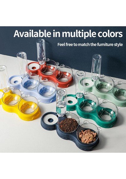 Köpek Kase Otomatik Suluk Kedi Mama Kasesi Anti Kayma Çift Kase Temizlemesi Kolay Evcil Hayvan Malzemeleri Kedi Malzemeleri Evcil Hayvan Mama Kabı Kedi Kase (Yurt Dışından) modelleri