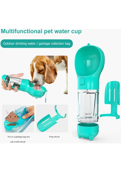 380 ml Yeşil Kutu ile Taşınabilir Kedi Köpek Su Şişesi Mama Besleyici Tiryakisi Kaka Dağıtıcı 3 In 1 Sızdırmaz Çok Fonksiyonlu Köpek Pet Seyahat Suluk (Yurt Dışından) modelleri