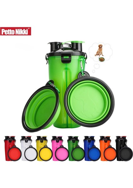 Sarı Set 2 In 1 Taşınabilir Pet Köpek Foling Su Şişesi Gıda Kabı Silikon Köpek Kasesi Açık Seyahat Köpekler Kedi Besleyici Fincan Kase Seti (Yurt Dışından) fiyatları