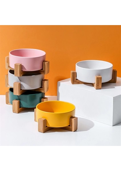 Pembe 3 1800 ml 1800 ml Köpekler Seramik Kase Pet Çift Gıda Su Kaseleri Bambu Standı ile Iskandinav Mermer Desen Kedi Içme Yeme Besleyiciler (Yurt Dışından) fiyatları