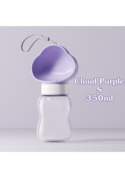 Bulut Mor S Taşınabilir Köpek Su Şişesi Açık Pet Su Gıda Şişesi Köpek Seyahat Suluk Yürüyüş Kedi Besleyici Kase Su Sebili Besleyici (Yurt Dışından)