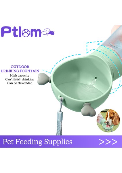 Bulut Mor S Taşınabilir Köpek Su Şişesi Açık Pet Su Gıda Şişesi Köpek Seyahat Suluk Yürüyüş Kedi Besleyici Kase Su Sebili Besleyici (Yurt Dışından) fiyatları