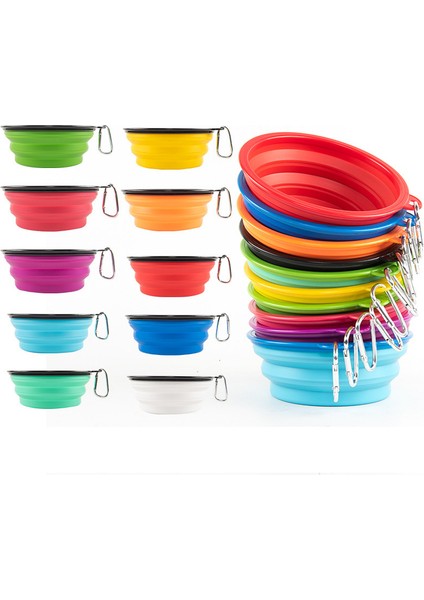 Sarı 1000 ml 350/1000 ml Büyük Katlanabilir Köpek Pet Katlanır Silikon Kase Açık Seyahat Taşınabilir Köpek Maması Kabı Besleyici Bulaşık Kase (Yurt Dışından) fiyatları