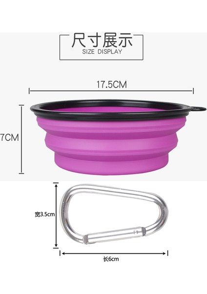 Sarı 1000 ml 350/1000 ml Büyük Katlanabilir Köpek Pet Katlanır Silikon Kase Açık Seyahat Taşınabilir Köpek Maması Kabı Besleyici Bulaşık Kase (Yurt Dışından) indirimleri