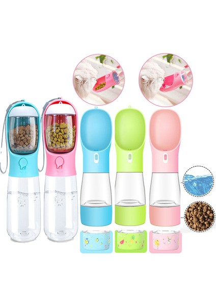 550ML Eklemek 100G Mavi Taşınabilir Pet Su Sebili Besleyici Köpek Su Şişesi Kedi Suluk Büyük Küçük Köpek Kedi Seyahat Köpek Yürüyüş Ev Hayvanı Ürünü Için (Yurt Dışından)