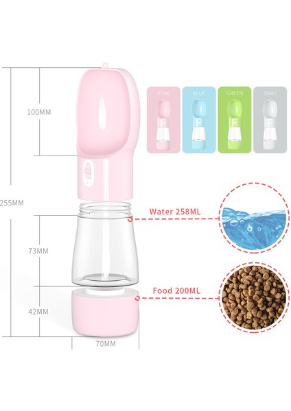 550ML Eklemek 100G Mavi Taşınabilir Pet Su Sebili Besleyici Köpek Su Şişesi Kedi Suluk Büyük Küçük Köpek Kedi Seyahat Köpek Yürüyüş Ev Hayvanı Ürünü Için (Yurt Dışından)