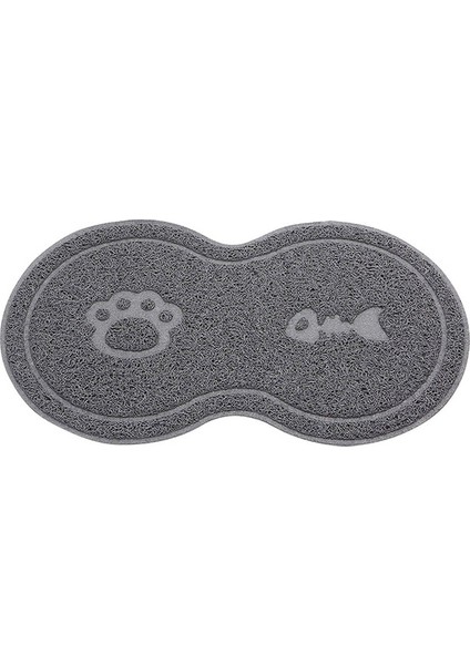 Gri Evcil Hayvan Besleme Matı Köpek Kedi Yeme Suluk Ped Su Geçirmez Evcil Hayvan Kumu Matı Köpek Su Tabak Tepsisi Pvc Besleme Placemat Evcil Hayvan Için (Yurt Dışından)