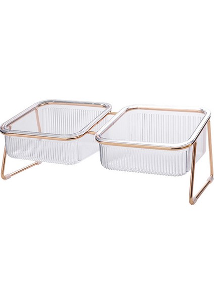 Çift Kase Kaymaz Evcil Hayvan Kaseleri Kediler Için Mama Kedi Su Kasesi Çift Kedi Kase Köpek Kase Evcil Hayvan Besleme Kedi Köpekler Besleyici Koruma Servikal Chien (Yurt Dışından)