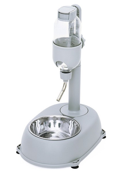 Gri 500 ml Pet Köpek Su Besleyici Otomatik Köpek Su Şişesi Paslanmaz Çelik Kedi Köpek Kaseleri Evcil Hayvan Malzemeleri (Yurt Dışından)