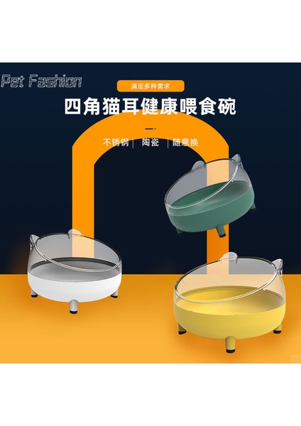E 2023 Paslanmaz Çelik Dört Ayaklı Tasarım Kedi Maması Içecek Kaseleri Evcil Hayvan Kase Besleyici Yay Evcil Hayvan Malzemeleri Besleyici Boyun Koruma Çanak Pet (Yurt Dışından) fırsatları